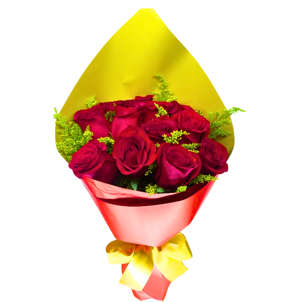 Buqu� Minimalista 12 Rosas  Vermelhas