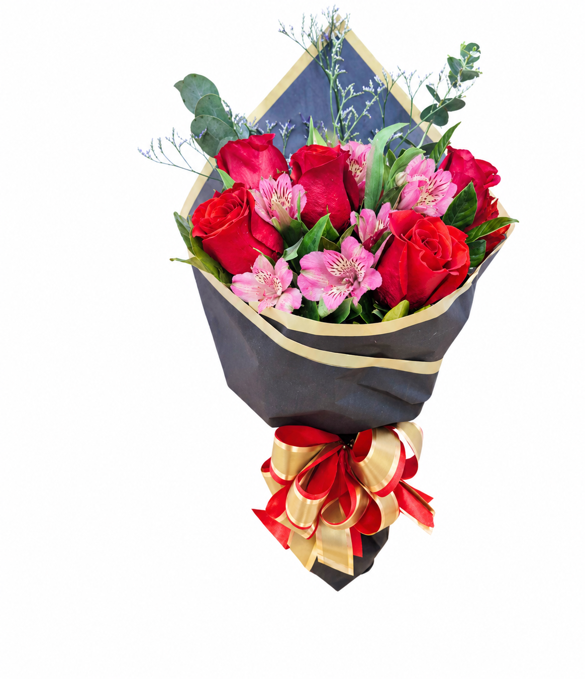 Buqu� Cl�ssico 5 Rosas  Vermelhas