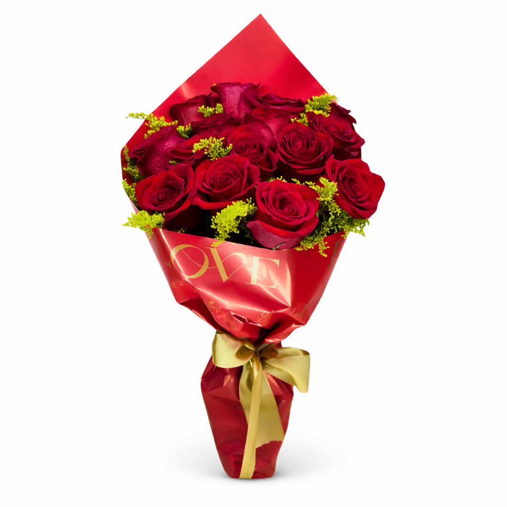 Buqu� Minimalista 15 Rosas  Vermelhas