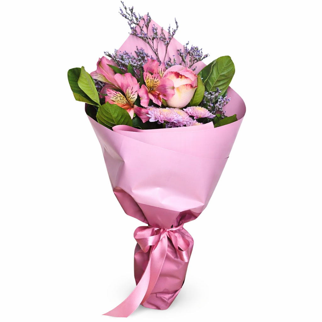 Mini Buqu� Cor de Rosa - Para Presente