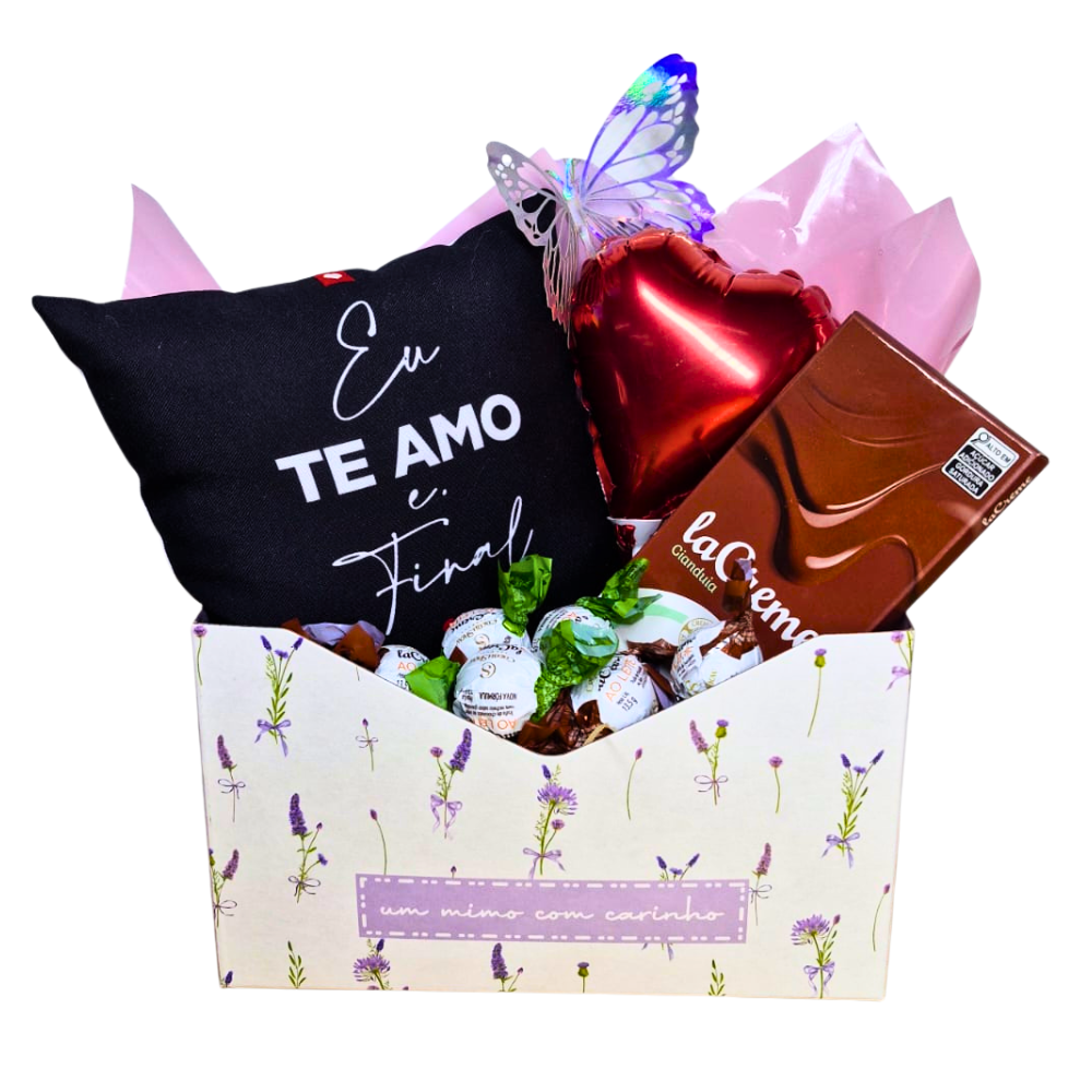 Mini Cesta Eu Te Amo � Chocolate & Carinho