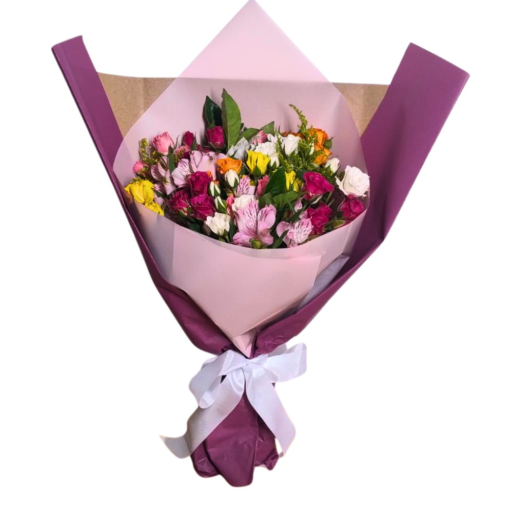 Buqu� Mini Rosas colorido