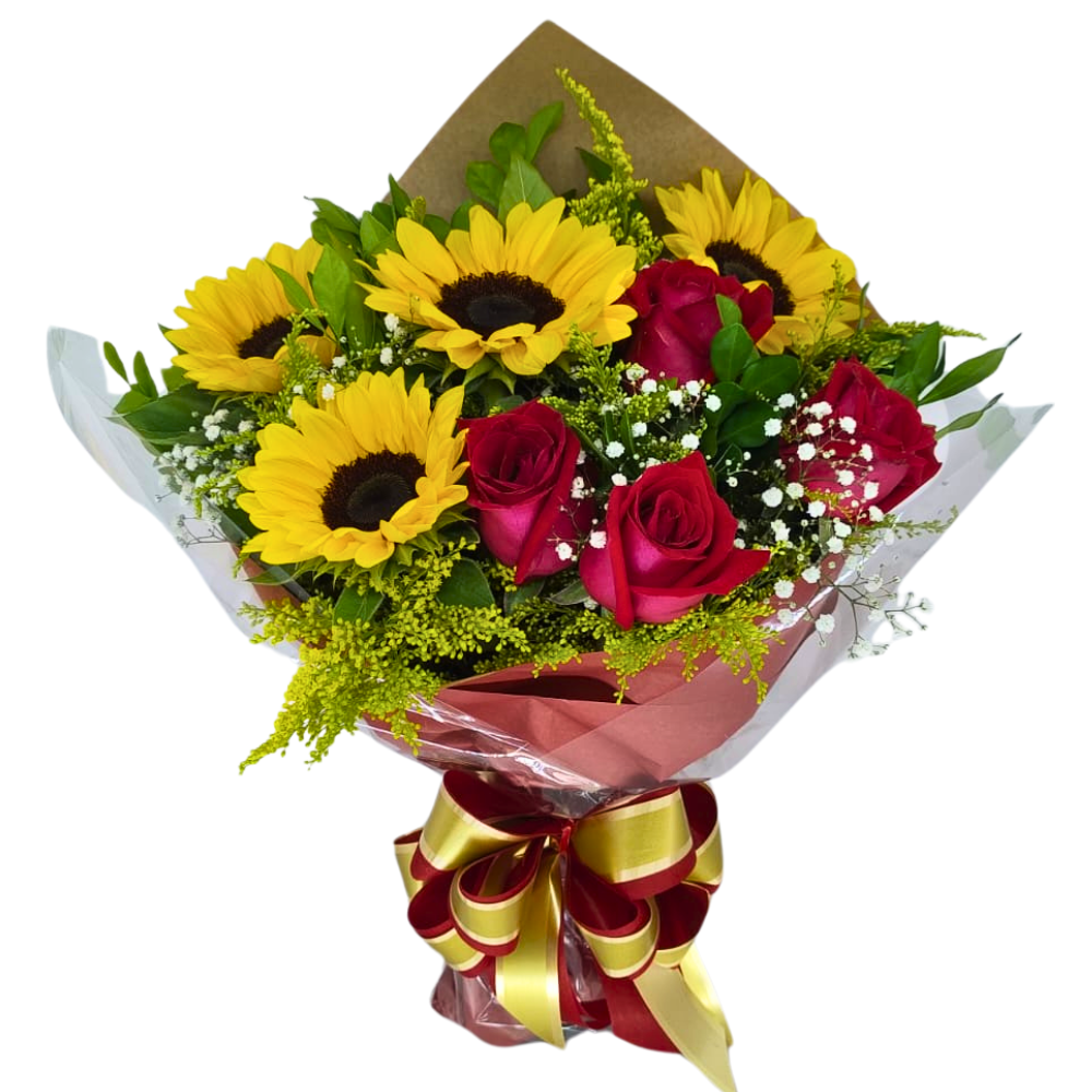 Buqu� Grande Rosas e Girass�is 