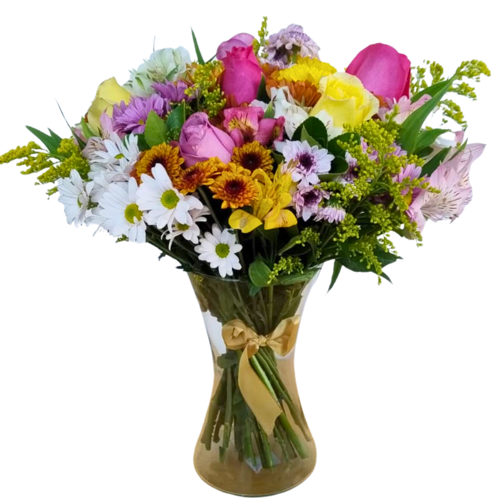 Arranjo Colorido no Vidro